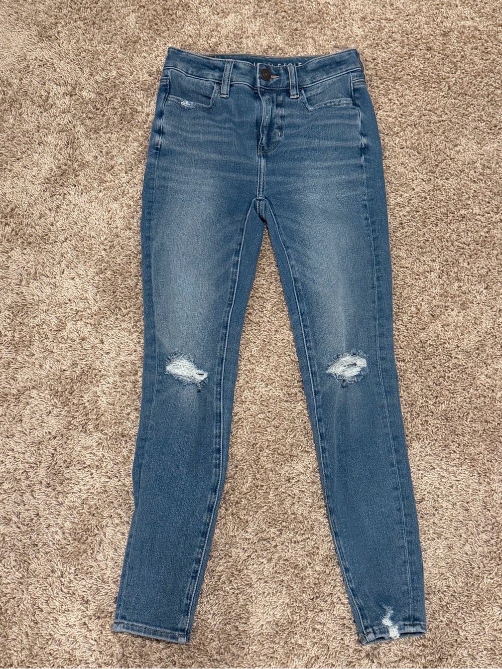 American Eagle Women’s 00 Short The Dream Jean Distressed Skinny Jeans